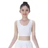 Roupa Íntima Infantil Vestido de Desenvolvimento Algodão Puro Meninas Camada Dupla Coberto no Peito Versão Longa Crianças Maiores Tubo Respirável