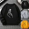 Sudadera Estampada de Moda Otoño para Mujer 2026 Nuevo Estilo Sudadera con Capucha Casual para Mujer Ins Talla Grande