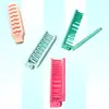 Nuevo Venta Caliente Mini Plegable Hueco Peine Masajeador para el Cabello Peine Pequeño Peine con Espejo Portátil