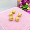 Accesorios de joyería de latón dorado arena de Vietnam chapados en oro, cuentas huecas de coche y flores para ensartar pulseras, venta al por mayor directamente de fábrica