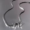 Collar con colgante de anillo de diamantes con destellos de estilo moderno para mujer, nuevo diseño de nicho, versátil, exquisito, simple, collar de alta gama