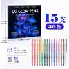 Caneta de tatuagem dupla ponta dupla cor que brilha no escuro para cosplay e convenções de anime, caneta de pintura facial com ponta macia para pintura corporal