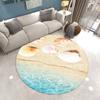 Almofada de Praia Almofada Decorativa Tapete de Chão Doméstico Antiderrapante Absorvente Tapete Redondo Sala de Estar Antiderrapante Almofada de Praia Mancha