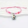 Pulsera Luminosa Infantil del Festival del Bote del Dragón Nezha Ao Bing Dibujo Animado Lindo Doble Cara Cuentas de Vidrio Colgante de Vidrio Ajustable