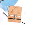 Direto da fábrica novo pulseira ajustável trançada de cor mista preto e branco pulseira trançada de cartão de papel série amantes