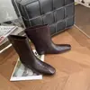 Botas Chelsea de Couro com Bico Quadrado, Forradas com Lã, Botas da Moda para Panturrilha Larga, Botas Emagrecedoras que Aumentam a Altura, Botas de Cano Médio para Mulheres, Novo Modelo de Primavera