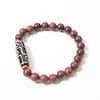 Comercio Exterior Más Vendido Pulsera de Ágata Negra y Roja con Cuentas de Sándalo Pulsera de Pareja con Cuenta Dzi de Nueve Ojos de Tíbet Venta al por Mayor