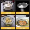 Colador Acero Inoxidable Cocina Filtro de Aceite para Freír Cuchara Grande para Fideos Hogar Colador de Leche de Soya Malla de Filtro Malla Densa Mango de Madera