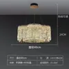 Nova luminária de sala de estar minimalista italiana, luminária de sala de jantar, quarto de villa de luxo duplex, lustre de cristal de luxo leve protetor para os olhos
