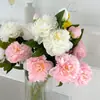Peônia de pétalas duplas grande botão de flor flor artificial buquê artificial flor de seda decoração de flor para mesa de jantar em casa adereços de fotografia