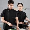 Ropa de Trabajo de Chef Manga Corta Ropa de Hombre Verano Horneado Catering Cocina Hotel Comedor Ropa Personalizada Venta al por Mayor Manga Larga