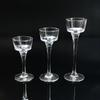 Decoração de castiçal de vidro estilo europeu cristal de três peças branco transparente decoração de mesa de cera de perna alta decoração de casamento em casa transfronteiriça