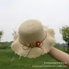 Sombrero de Sol Lindo para Niños Primavera y Otoño Estilo Coreano Estilo Fresco Sombrero de Paja Tejido Sombrero de Sol de Princesa Sombrero de Sol para Playa Ala Ancha Sombrero Fresco de Pescador