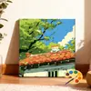 30*30 paisaje de campo pintura al óleo digital DIY pintado a mano escena callejera cafetería pintura decorativa acrílica en stock al por mayor
