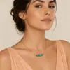 Nuevo collar con fragmentos de turquesa y cadena de clavícula bohemia, diseño de moda, superventas transfronterizo de Amazon.