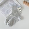 Meias Jk Lolita com Laço Estilo Ballet Meias de Felpa Fina Femininas de Primavera e Verão Recortadas Respiráveis Meias Boca de Bolha