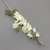 Materiales Florales para Bodas, Flores Artificiales, Delfinio de 2 Ramas, Decoración Floral para Salón de Bodas, Arreglo de Pasillo, Delfinio de Terciopelo