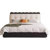 Cama de Cuero Genuino Estilo Francés para Dormitorio Principal 1.8m Cama Tapizada Elegante de Alta Gama con Almacenamiento de Cajones Multifuncional Cama Grande