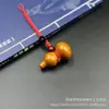 Colgante de Calabaza de Madera de Durazno Natural para Mujer, Colgante de Cadena para Teléfono Móvil de Cinabrio, Colgante de Seguridad para Llavero de Coche para Hombre