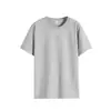 Camiseta masculina de algodão de Xinjiang 270g Camiseta masculina pesada manga curta solta gola redonda japonesa cor sólida camiseta algodão masculino
