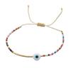 Pulsera de Cuentas de Semilla Colorida Estilo Étnico Vintage Joyería de Cuenta de Ojo Tejida a Mano Pequeña al por Mayor Joyería Popular Transfronteriza
