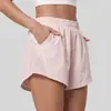 Shorts deportivos de malla transpirable Juyitang para yoga, corte holgado casual, diseño anti-transparencias, adecuados para correr al aire libre, fitness y yoga.