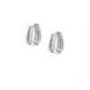 Fivela de Brinco de Bambu com Detalhe em Diamante de Luxo Leve Brincos Femininos de Alto Padrão com Trabalho Pesado Totalmente Cravejados em Diamante em Forma de C Versáteis para o Dia a Dia Acessórios de Brinco Dourado e Prateado Bicolor