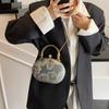 Bolsa de Ombro Portátil Cheongsam Estilo Coreano Distintiva Nova Estilo Chinês Estilo Ocidental 2025 Grande Capacidade Boca de Renda Bolsa de Corrente Feminina
