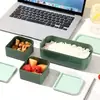 Lancheira Térmica Pode Ser Usada no Micro-ondas, Adequada para Trabalhadores de Escritório e Estudantes, Lancheira de Geladeira com Talheres, Colher, Recipiente de Armazenamento de Alimentos de Aço Inoxidável