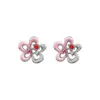 Brincos de Flor Rosa Pequenos e Delicados Design de Nicho Brincos de Alta Qualidade Femininos 2024 Novo Estilo Acessórios de Orelha Versátil