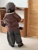 Conjunto Acolchado Forrado de Felpa para Bebé Niño Lindo Cárdigan con Cuernos de Diablito Conjunto de Dos Piezas Pantalones Casuales con Estampado de Leopardo para Bebé Invierno