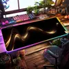 Alfombrilla de Ratón Luminosa RGB, Alfombrilla Extra Grande para Teclado de Gaming E-Sports, Alfombrilla Espesa para Escritorio de Oficina, LED Colorida Tamaño Grande al por Mayor