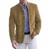 Nueva chaqueta de trabajo vintage de gamuza resistente para hombre, blazer casual retro americano