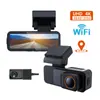 Cámara de Tablero 4K, Oculta Wifi de Alta Definición, Grabación Dual Frontal y Trasera, Visión Nocturna, Adas, con GPS, Cámara Dual para Coche