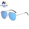Gafas de sol polarizadas Europa y Estados Unidos metal conductor conducción poligonales anti ultravioleta tiro callejero doble puente