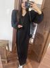 Vestido Sudadera Coreano Nuevo Chic Primavera y Otoño Holgado Sencillo Estilo Largo