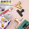 Clips Selladores de Cocina Color Acero Inoxidable Pintado en Spray Dorado, Clips para Bolsas de Snacks, Clips para Carpetas de Archivos, Clips Selladores, Pinzas para la Ropa