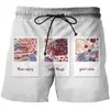 Pantalones Cortos de Graffiti Abstractos Creativos Estampado Digital 3D Sueltos Moda Casual Pantalones Comercio Transfronterizo Comercio Exterior Explosiones de Amazon