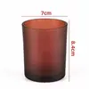 Copo Vela Aromaterapia Colorido 7084 Vidro Fosco Pintado Spray Porta Velas Fragrância Decoração de Casa Ornamento de Copo Vela com Impressão de Logo