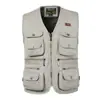 Nuevo chaleco de cuello en V para hombre, adecuado para primavera y otoño, prenda exterior casual sin mangas, chaleco casual holgado con múltiples bolsillos