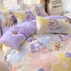 Conjunto de Roupa de Cama Classe A, Conjunto de Quatro Peças em Sarja, Capa de Edredom Espessa, Lençol de Cama, Novo Modelo 2025, Conjunto de Três Peças para Dormitório de Estudante 4