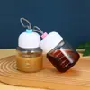 Lanyard Vaso Chubby con Escala Vaso de Vidrio Vaso para Agua Mini Portátil Café Leche de Soya Bebida Fría Vaso de Regalo
