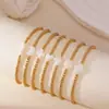 Pulsera Nueva de Bolitas Pequeñas Doradas 2025 para Mujer Chapada en Cobre Oro Real 18K Corazón Luna Suministro Transfronterizo Venta al por Mayor