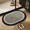 Novo Tapete de Banheiro Estilo Chinês de Terra de Diatomáceas, Tapete de Entrada de Vaso Sanitário, Secagem Rápida, Antiderrapante, Absorvente de Água