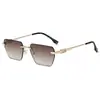 Gafas de Sol Metálicas Sin Marco Ps33205 para Hombre Tendencia Viaje Gafas de Sol con Protección Solar Venta al por Mayor Gafas de Sol Protección UV400