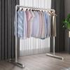 Prateleira de ferro grande horizontal de aço inoxidável para secar roupas, rack de edredom doméstico, varal de chão, à prova de vento para exterior