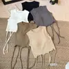 Chaleco Corto con Borlas de Moda Estilo Americano para Mujer con Almohadillas en el Pecho, Corte Ajustado, Top Exterior Corto Adelgazante, Tendencia