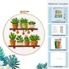Kit de Bordado Cruzado Estilo Exclusivo Transfronterizo de Planta en Maceta Paquete de Materiales de Suculentas DIY Amigable para Principiantes Fuente Transfronteriza