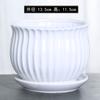 Fábrica de cerâmica vaso de flores atacado grande personalidade vaso de flores interior criativo simples carnudo planta verde flor com bandeja