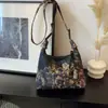 Bolsa Estilo Chinês Nova Crescent 2026 para Mulheres, Bolsa de Ombro Transversal de Seda Xiangyun de Verão, Bolsa de Mão Estilo Nacional Bolsa Dumpling